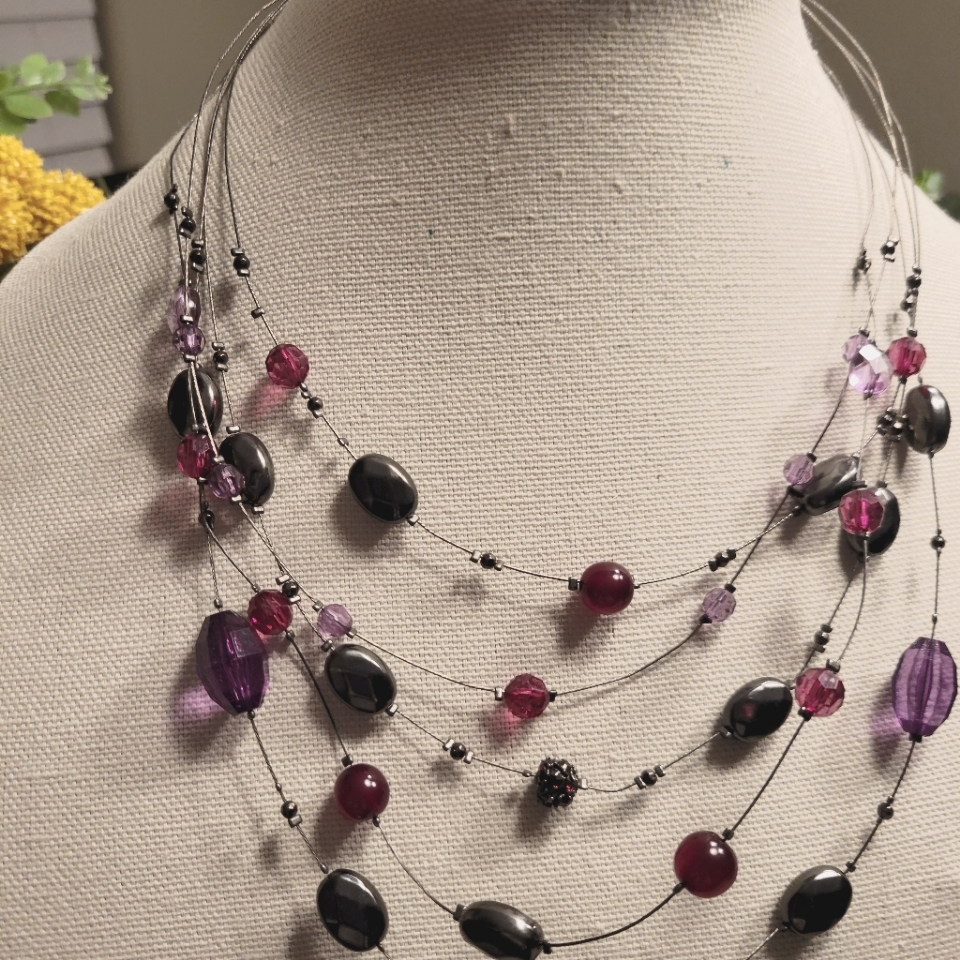Multi String Beaded Necklace